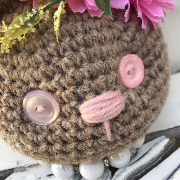 Crocheted rabbit head - Picture 3 of 4